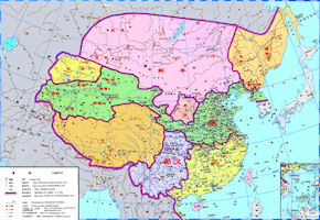 China History Map - Three Kingdoms (220-280)