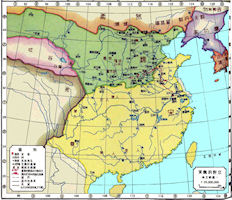 China History Map - 6 Dynasties