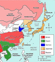 China History Map - Spheres of Influence 1905