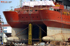 Type 639 double body underwater acoustic survey ship