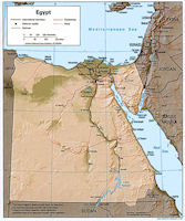 Egypt Map - Relief