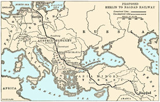 Berlin to Baghdad map