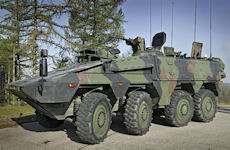 Boxer armored transport vehicle