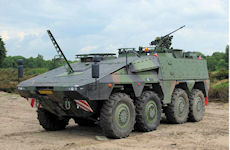 Boxer armored transport vehicle