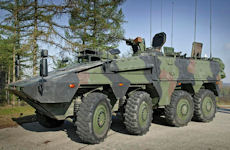 Boxer armored transport vehicle