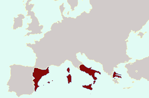 History Map of Iberia - Aragon 1435