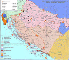 Croatian History Map - 1358 AD
