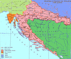 Croatian History Map - 1848 AD
