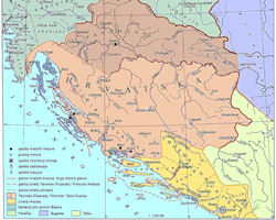 Croatian History Map - 800 AD