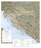 Croatia Map - Shaded Relief