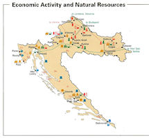 Croatia Map - Economic Activity
