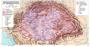 Hungary History Map - 1090