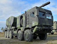 Rheinmetall HX3 155mm wheeled self-propelled howitze