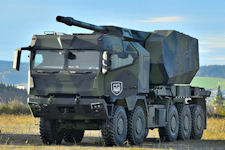 Rheinmetall HX3 155mm wheeled self-propelled howitze
