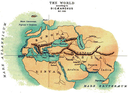 World Map 300 BC Decaearchus