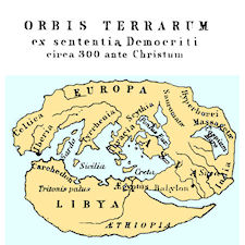 World Map 300 BC Democritus