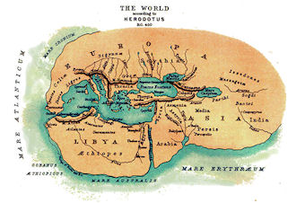 World Map 450 BC Herodotus