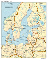Baltic Sea Map - Political 1994