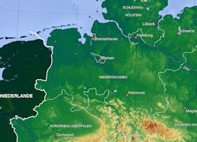 Map North German Plain