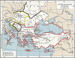 The Balkans History Map 1070