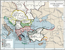 The Balkans History Map 1340