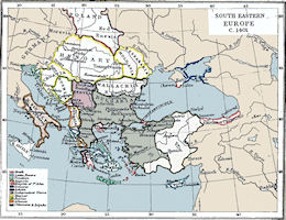The Balkans History Map 1401
