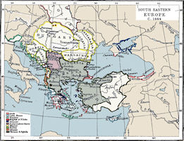The Balkans History Map 1444
