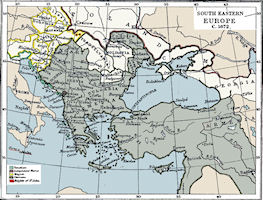 The Balkans History Map 1672