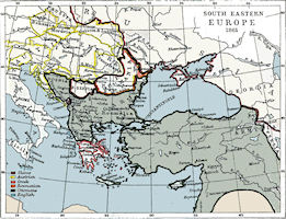The Balkans History Map 1861
