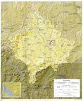 Kosovo Map - Relief