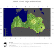 Latvia Relief Map
