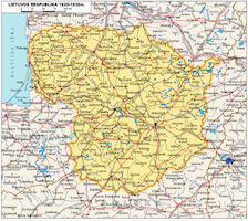 Lithuania Map - 1920-1939