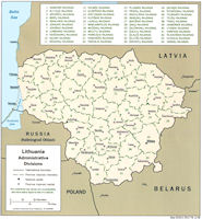 Lithuania Map - Administrative