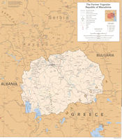 Macedonia - Large Political Map 1994