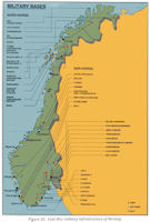 Norway Map - Military Bases