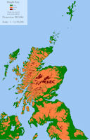 Scotland Map - Elevation