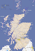 Scotland Map - Roads