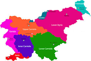 Slovenia Map - Adminstrative Divisions