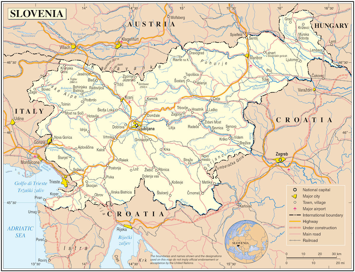 map slovenia general