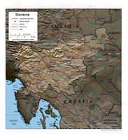 Slovenia Map - Relief