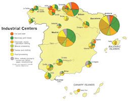 Map of Spain - Industry
