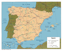 Map of Spain - Political