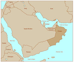 Oman Map - Location