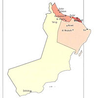 Oman Map - Population 1993
