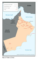 Oman Map - Tribes
