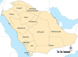 Saudi Arabia Administrative Divisions Map