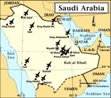 Saudi Arabia Airbase Map