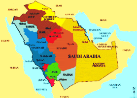 Saudi Arabia Administrative Divisions Map