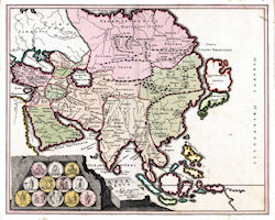 Asia History Map - 1719