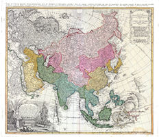 Asia History Map - 1744